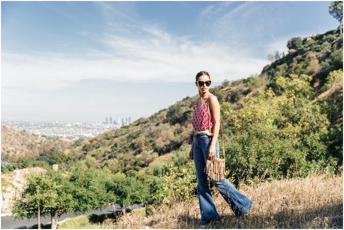 Hollywood fashion photographer jana williams-flare jeans-sun flare- jamie chung fashion- hollywood hills fashion shoot