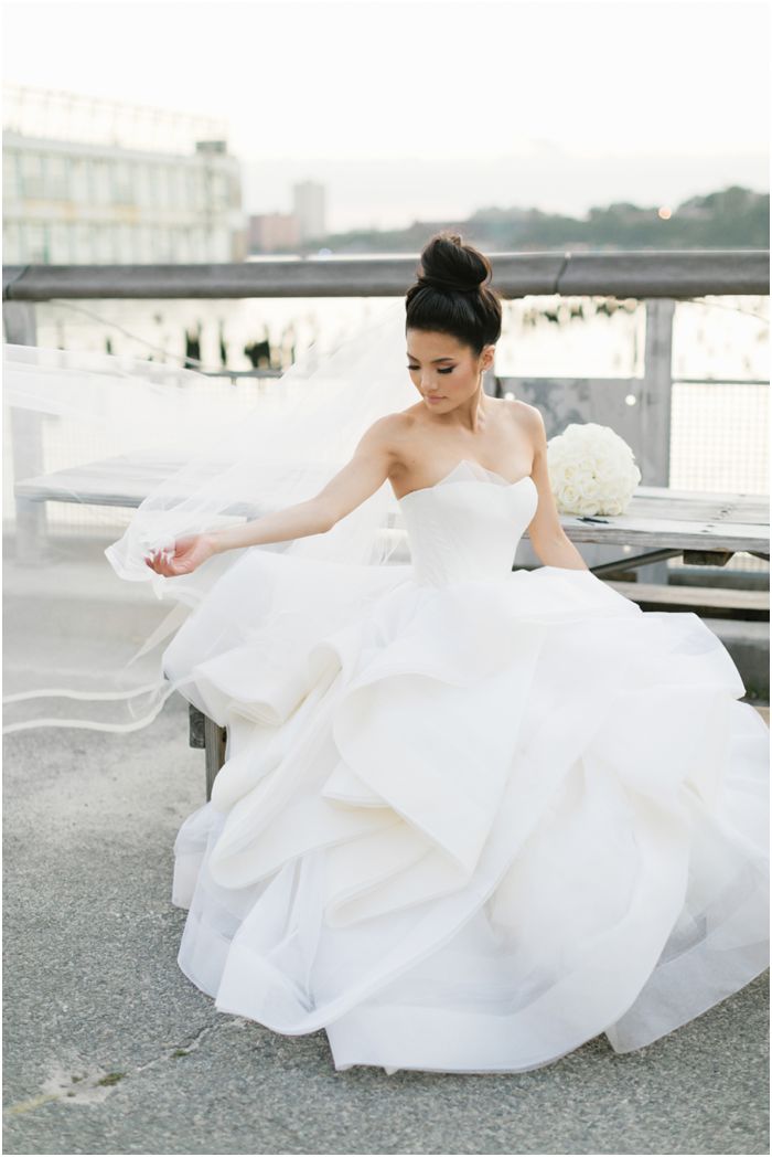 Jana Williams Photography new york city wedding chic vera wang dress chic indoor wedding